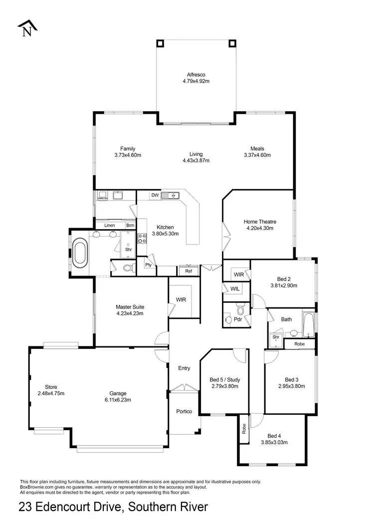 Floorplan of Homely house listing, 23 Edencourt Drive, Southern River WA 6110