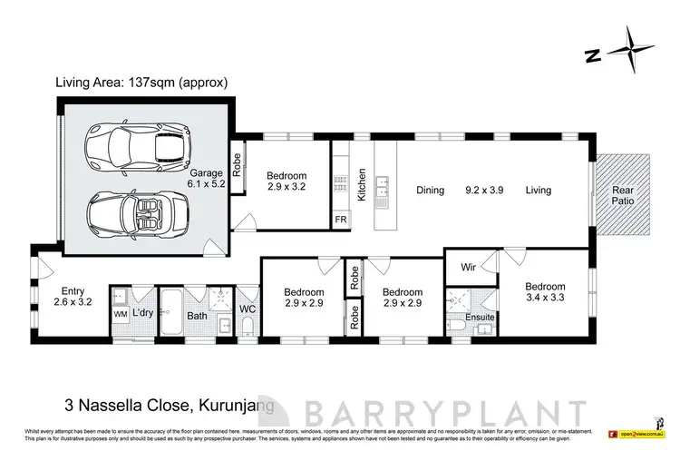 Floorplan of Homely house listing, 3 Nassella Close, Kurunjang VIC 3337