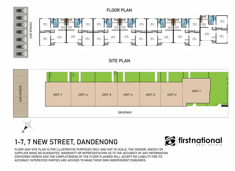 Floorplan of Homely block of units listing, 1-7/7 New Street, Dandenong VIC 3175