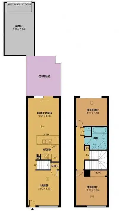 Floorplan of Homely townhouse listing, 12 Apprentice Street, St Clair SA 5011