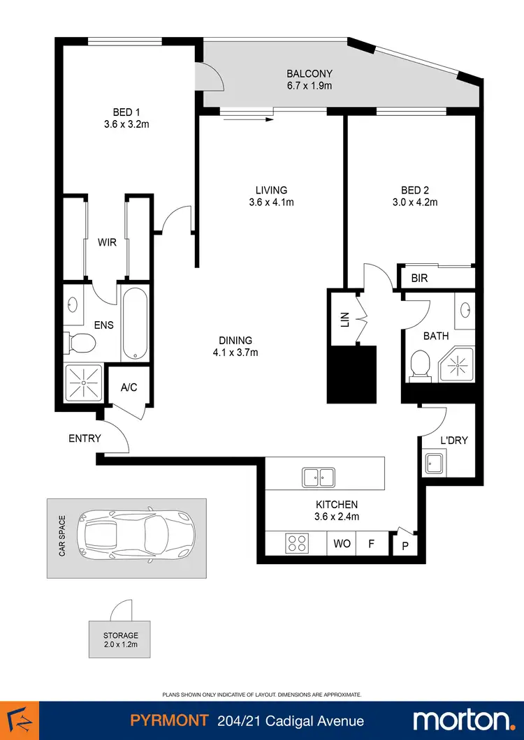 Floorplan of Homely apartment listing, 204/21 Cadigal Avenue, Pyrmont NSW 2009