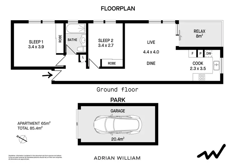Floorplan of Homely apartment listing, 1/31 Ness Avenue, Dulwich Hill NSW 2203