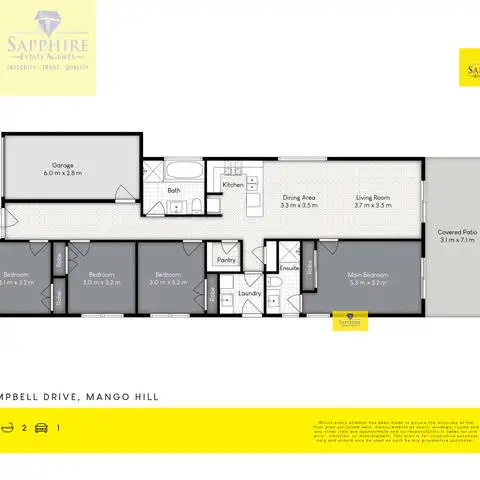 Floorplan of Homely house listing, 31 Campbell Drive, Mango Hill QLD 4509