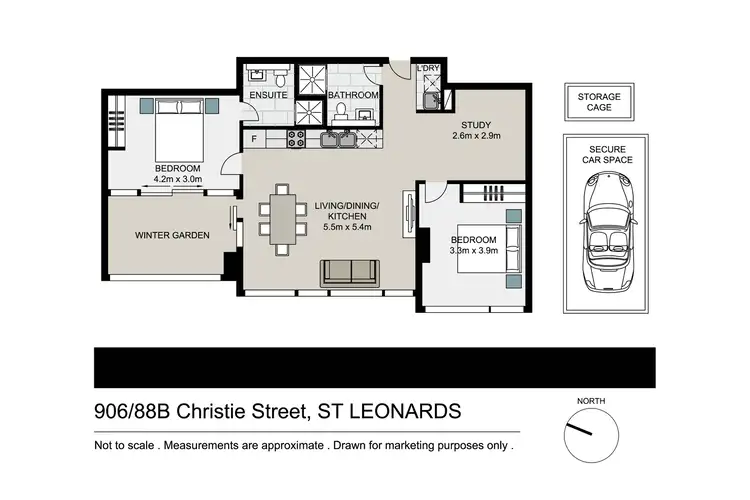 Floorplan of Homely apartment listing, 906/88B Christie Street, St Leonards NSW 2065