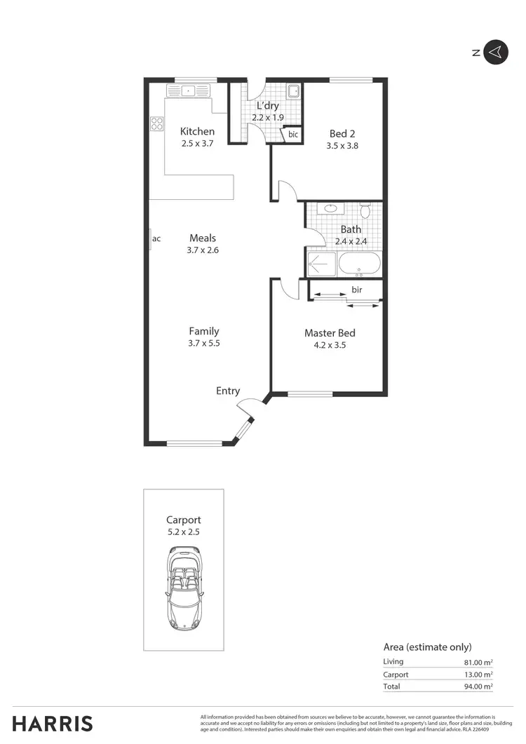 Floorplan of Homely unit listing, 13/312 Victoria Road, Largs North SA 5016