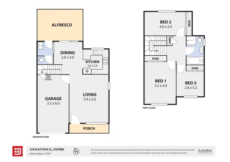 Floorplan of Homely townhouse listing, 3/9 Platypus Close, Figtree NSW 2525