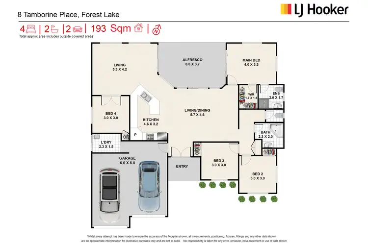 Floorplan of Homely house listing, 8 Tamborine Place, Forest Lake QLD 4078