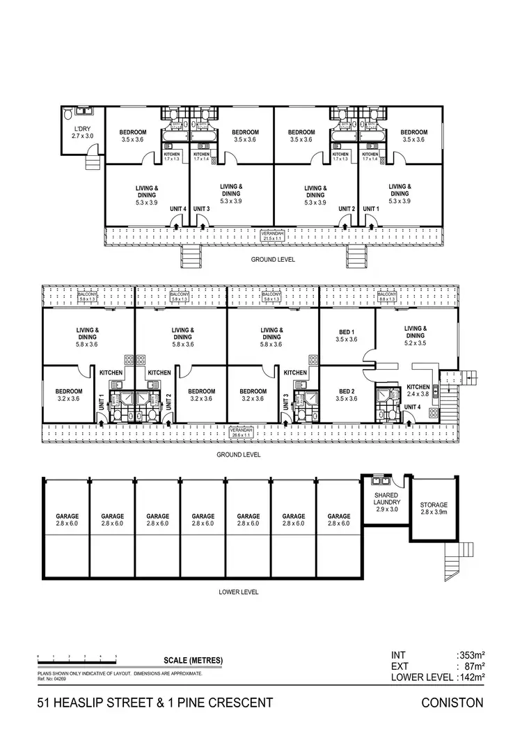 Floorplan of Homely block of units listing, 51 Heaslip Street, Coniston NSW 2500