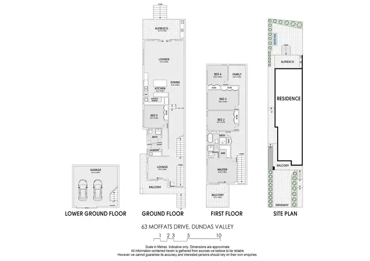 Floorplan of Homely semi-detached listing, 63 Moffatts Drive, Dundas Valley NSW 2117