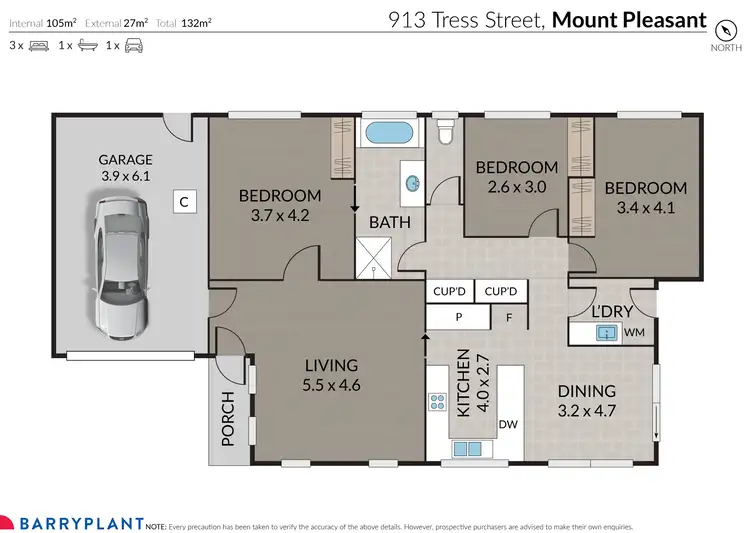 Floorplan of Homely house listing, 913 Tress Street, Mount Pleasant VIC 3350