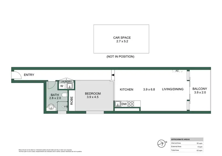 Floorplan of Homely apartment listing, 15/75 King Street, Newcastle NSW 2300