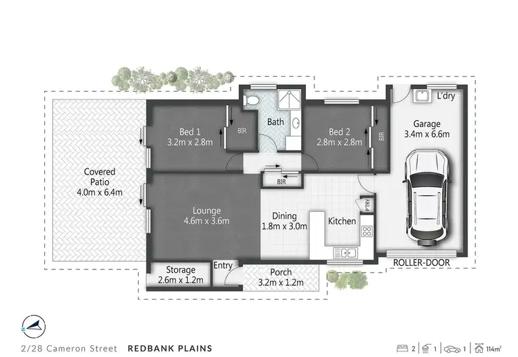 Floorplan of Homely unit listing, 2/28 Cameron Street, Redbank Plains QLD 4301