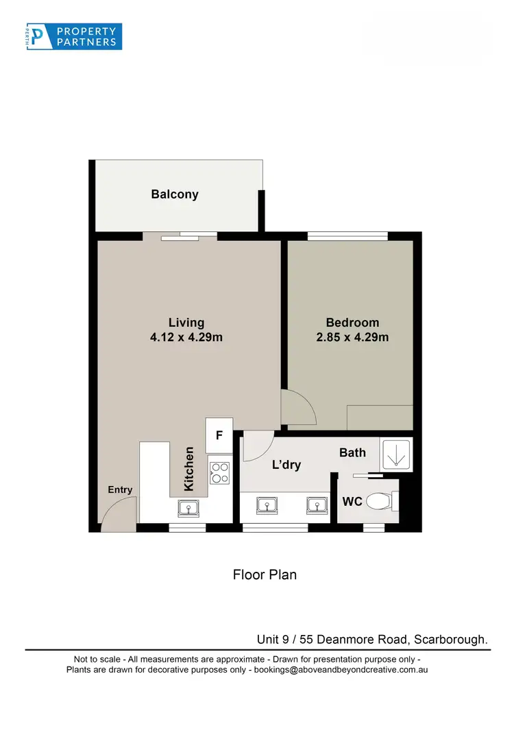 Floorplan of Homely unit listing, 9/55 Deanmore Road, Scarborough WA 6019
