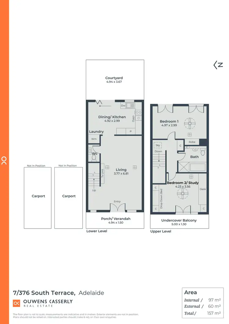 Floorplan of Homely townhouse listing, 7/376 South Terrace, Adelaide SA 5000