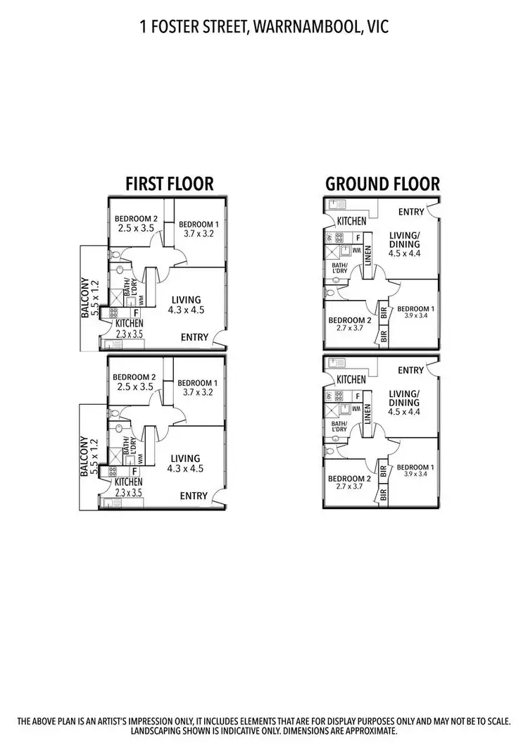 Floorplan of Homely unit listing, 1/6 Latrobe Street, Warrnambool VIC 3280