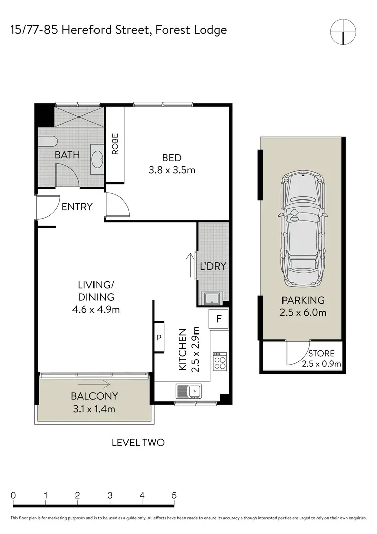 Floorplan of Homely apartment listing, 15/77-85 Hereford Street, Forest Lodge NSW 2037