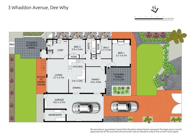 Floorplan of Homely house listing, 3 Whaddon Ave, Dee Why NSW 2099