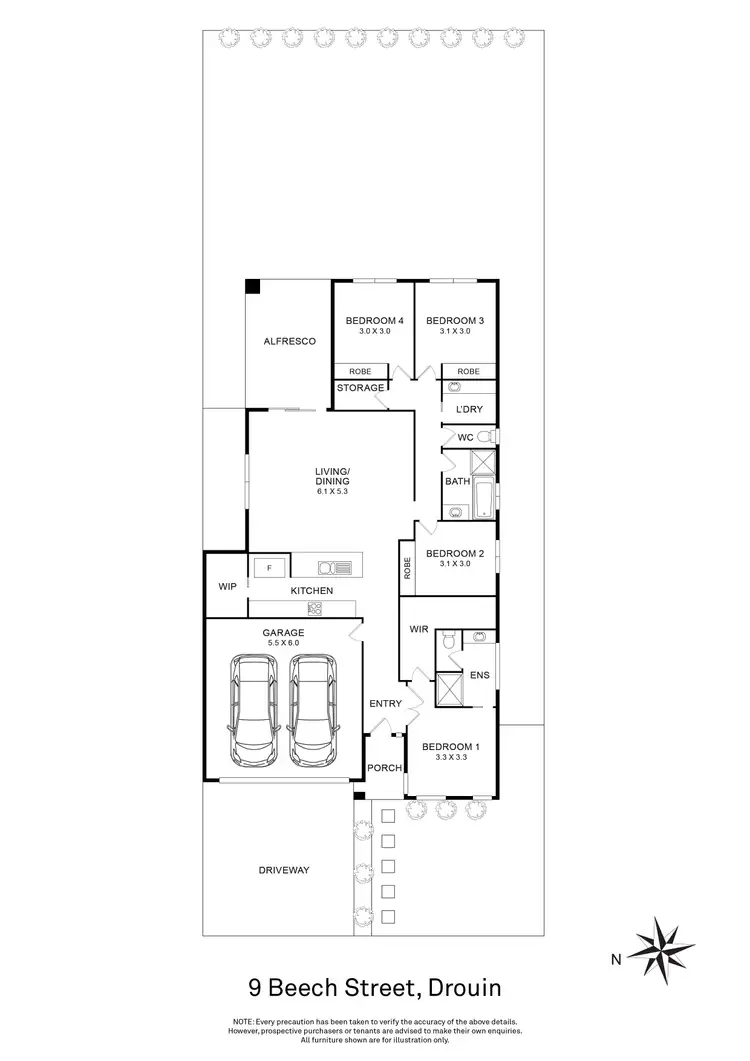 Floorplan of Homely house listing, 9 Beech Street, Drouin VIC 3818