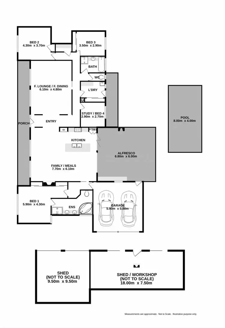 Floorplan of Homely house listing, 13 Lambourn Drive, West Wodonga VIC 3690