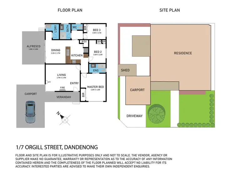 Floorplan of Homely unit listing, 1/7 Orgill Street, Dandenong VIC 3175