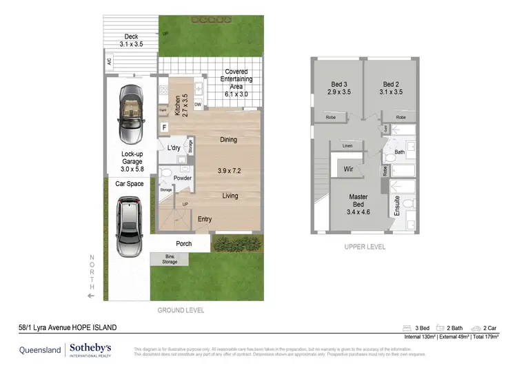Floorplan of Homely townhouse listing, 58/1 Lyra Avenue, Hope Island QLD 4212