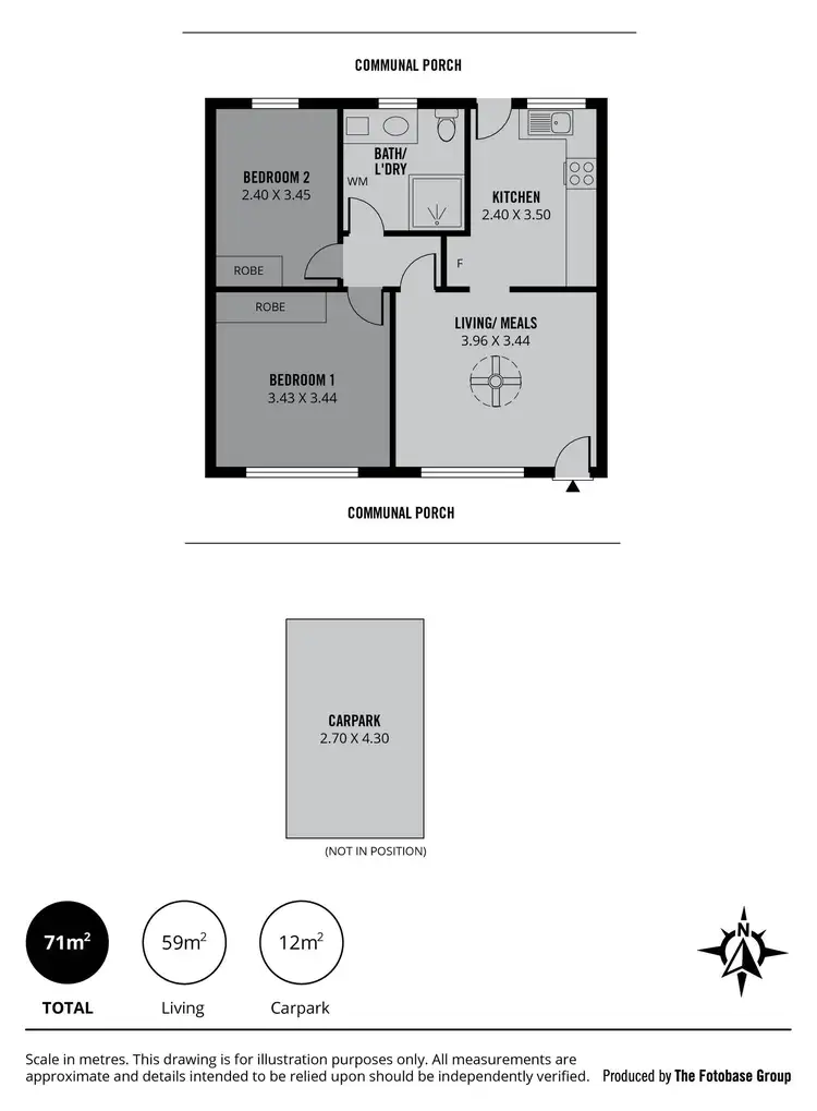 Floorplan of Homely unit listing, 3/3 Noblet Street, Findon SA 5023