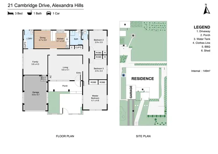 Floorplan of Homely house listing, 21 Cambridge Drive, Alexandra Hills QLD 4161