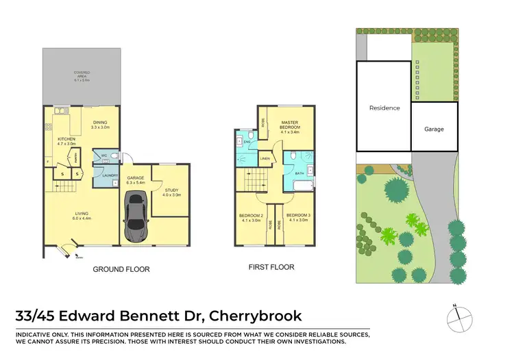 Floorplan of Homely townhouse listing, 33/45 Edward Bennett Drive, Cherrybrook NSW 2126