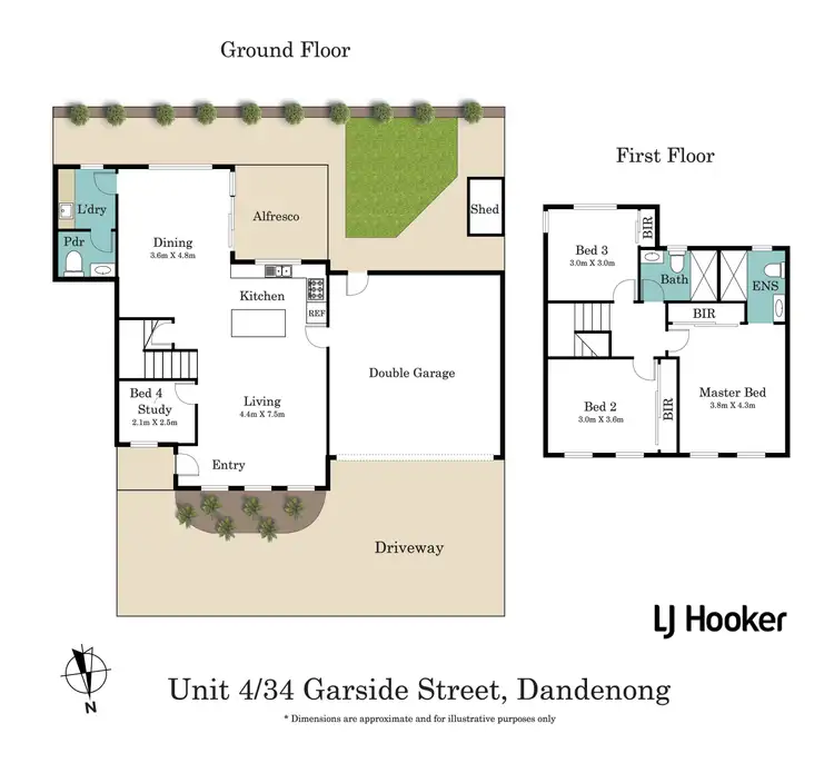 Floorplan of Homely townhouse listing, 4/34 Garside Street, Dandenong VIC 3175