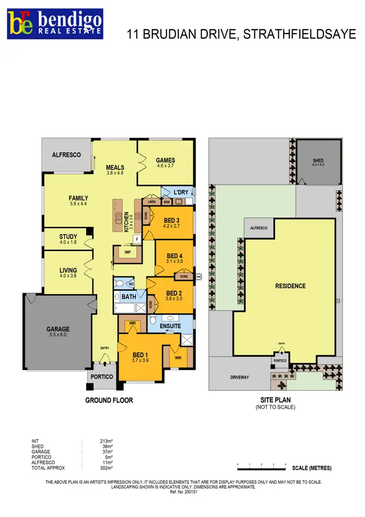 Floorplan of Homely house listing, 11 Brudian Drive, Strathfieldsaye VIC 3551