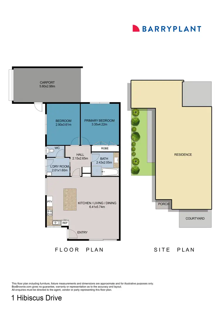 Floorplan of Homely unit listing, 1 Hibiscus Drive, Mildura VIC 3500