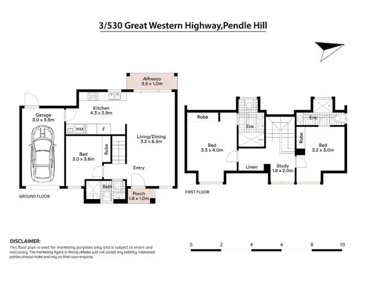 Floorplan of Homely townhouse listing, 3/530 Great Western Highway, Pendle Hill NSW 2145