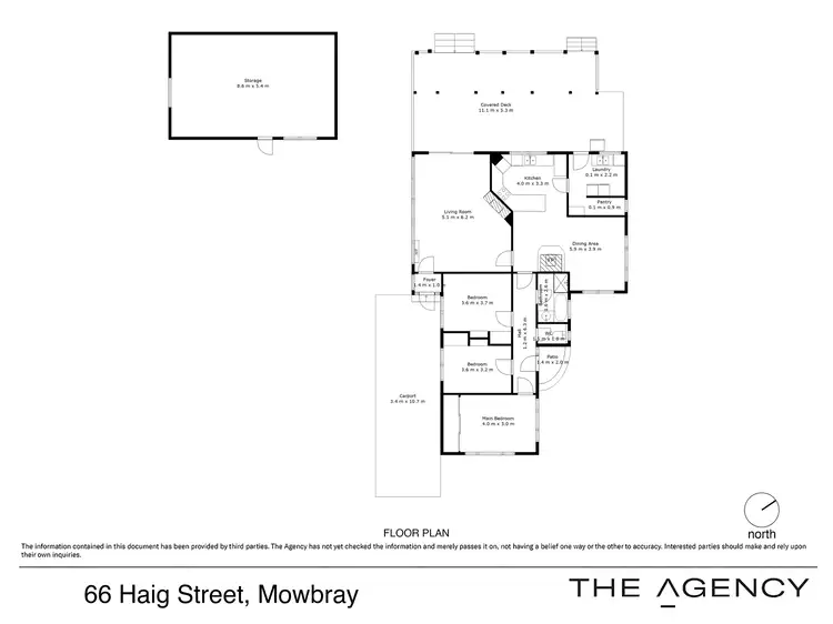 Floorplan of Homely house listing, 66 Haig Street, Mowbray TAS 7248