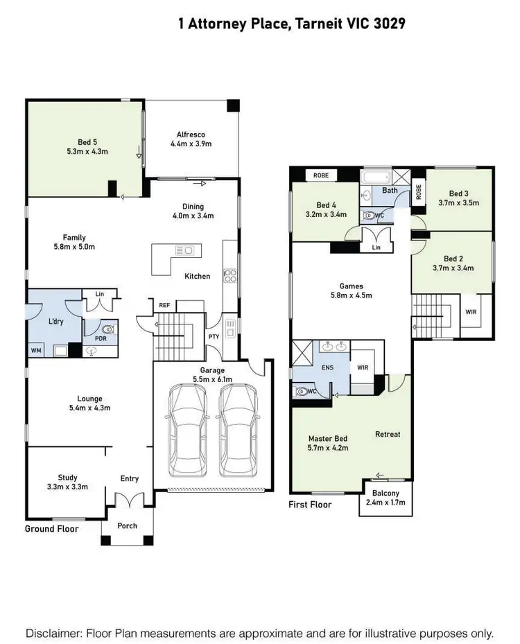 Floorplan of Homely house listing, 1 Attorney Place, Tarneit VIC 3029