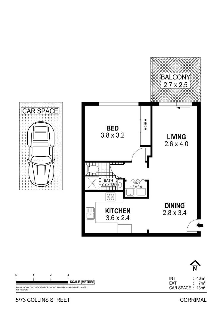 Floorplan of Homely unit listing, 5/73 Collins Street, Corrimal NSW 2518