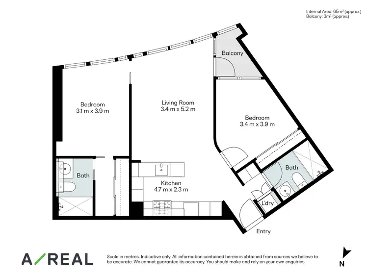 Floorplan of Homely apartment listing, 3817/228 La Trobe Street, Melbourne VIC 3000