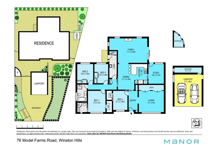 Floorplan of Homely house listing, 76 Model Farms Road, Winston Hills NSW 2153