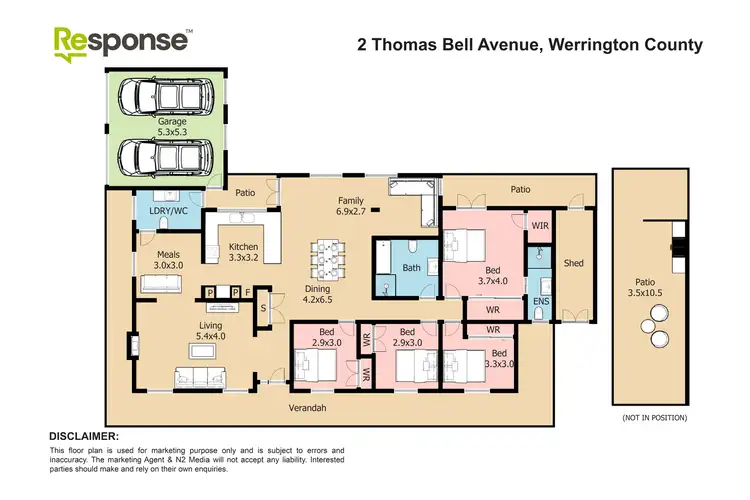 Floorplan of Homely house listing, 2 Thomas Bell Avenue, Werrington County NSW 2747