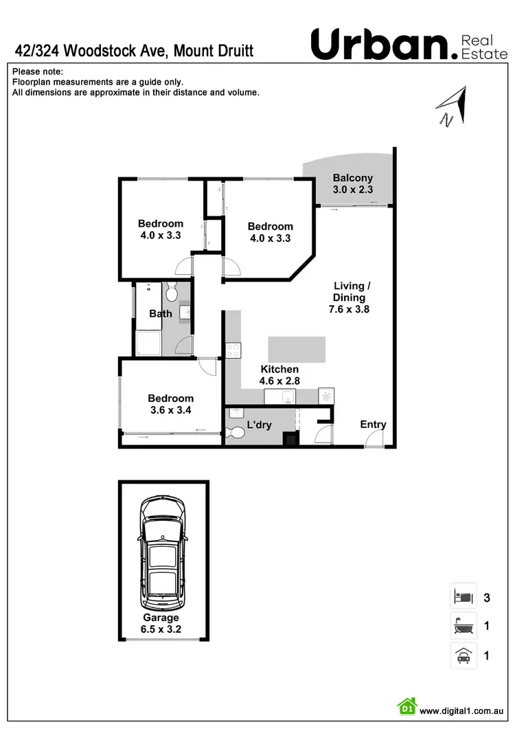 Floorplan of Homely unit listing, 42/324 Woodstock Avenue, Mount Druitt NSW 2770