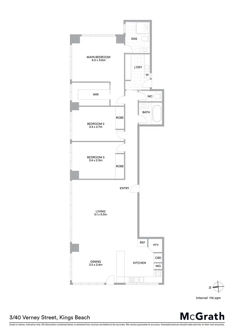Floorplan of Homely unit listing, 3/40 Verney Street, Kings Beach QLD 4551