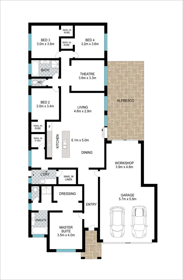 Floorplan of Homely house listing, 81 Beraking Loop, Dalyellup WA 6230