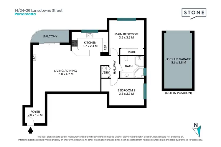 Floorplan of Homely unit listing, 14/24-26 Lansdowne Street, Parramatta NSW 2150