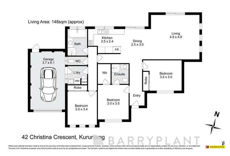 Floorplan of Homely house listing, 42 Christina Crescent, Kurunjang VIC 3337