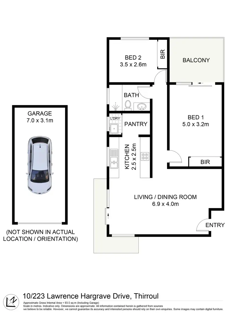 Floorplan of Homely apartment listing, 10/223-225 Lawrence Hargrave Drive, Thirroul NSW 2515