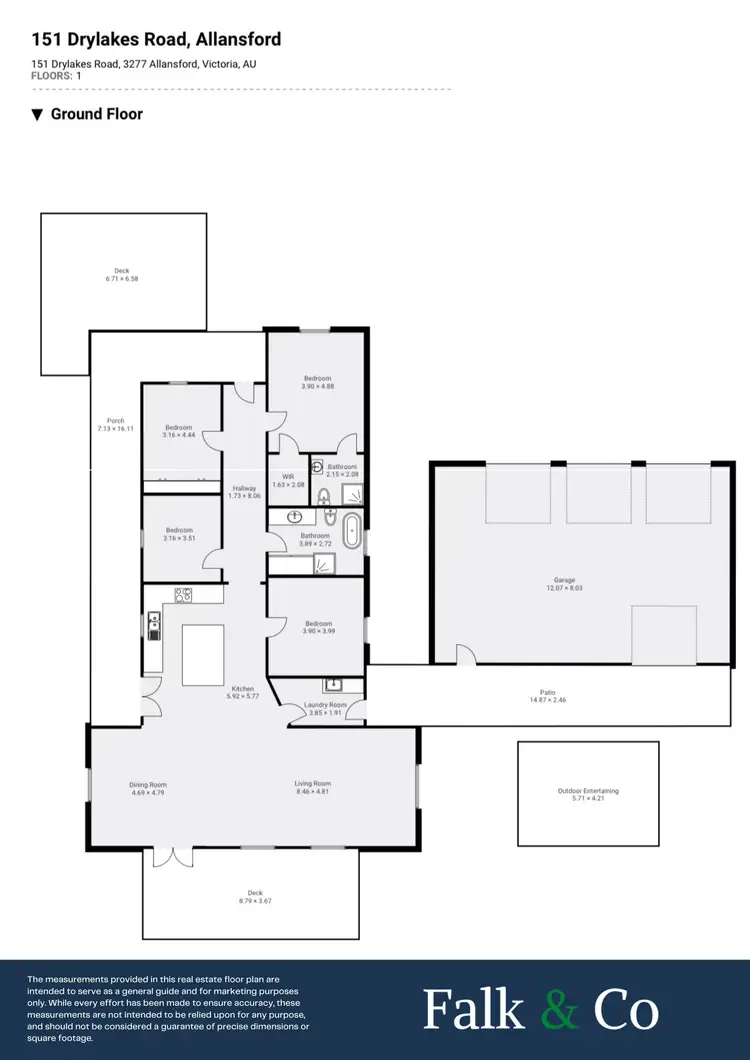Floorplan of Homely rural property listing, 151 Drylakes Road, Allansford VIC 3277