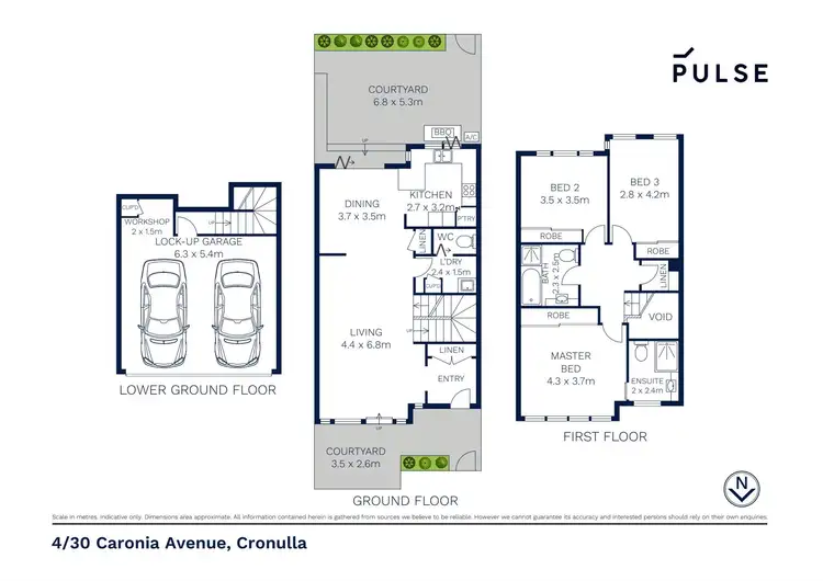 Floorplan of Homely townhouse listing, 4/30 Caronia Avenue, Cronulla NSW 2230