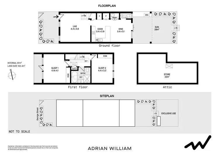 Floorplan of Homely house listing, 184 George Street, Erskineville NSW 2043
