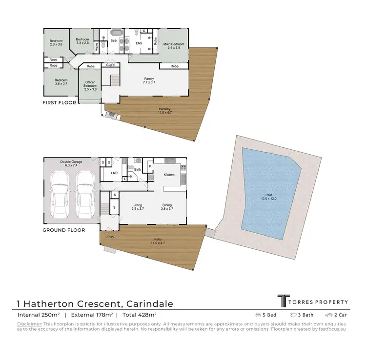 Floorplan of Homely house listing, 1 Hatherton Crescent, Carindale QLD 4152