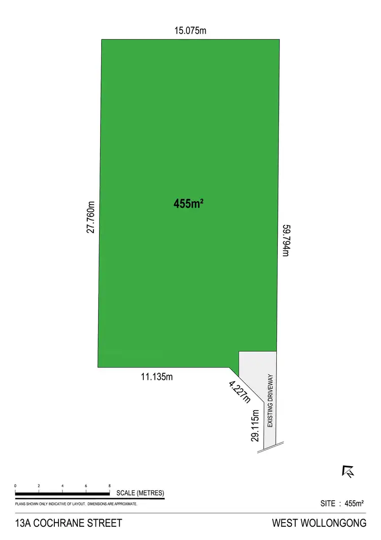 Floorplan of Homely land listing, 13A Cochrane Street, West Wollongong NSW 2500