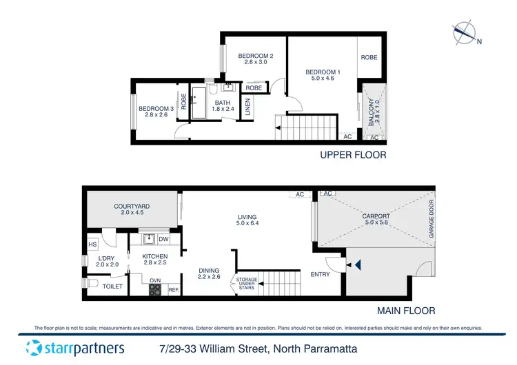 Floorplan of Homely townhouse listing, 7/29 William Street, North Parramatta NSW 2151